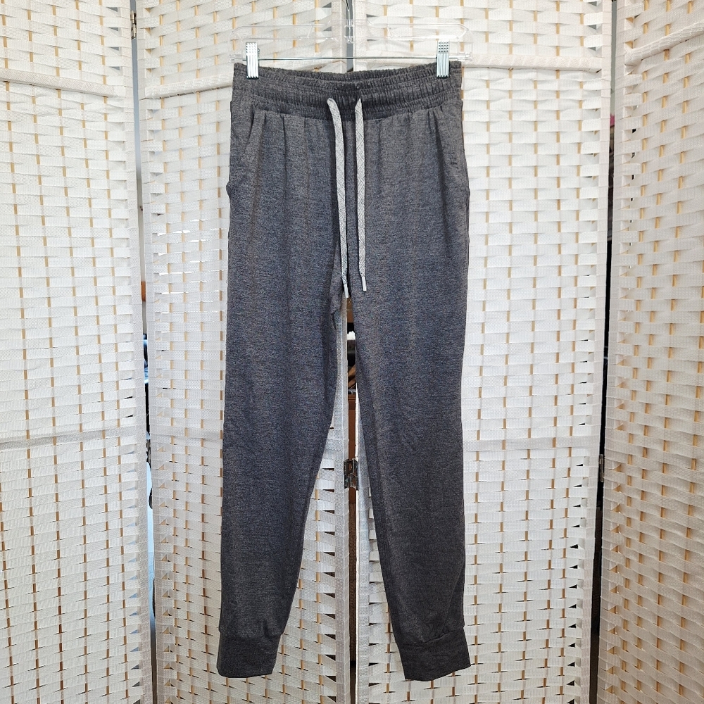 Satva NEW! 95% Organic Cotton Hesther Gray & White Women's Jogger Pants 🤍XS